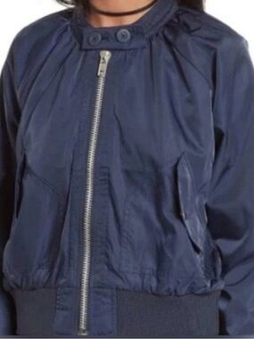 Free People-Navy Blue-Midnight Women’s Bomber Jacket Sz XS